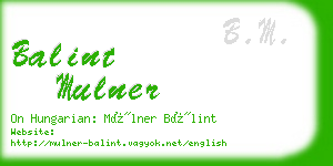 balint mulner business card